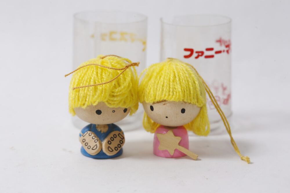 1976 Sanrio Patty & Jimmy Mini Doll Lot Wooden Figurines w Boxes ~260817-WH 1003